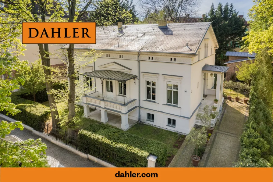 Frontansicht - Haus kaufen in Potsdam / Nauener Vorstadt - Wohnen und Arbeiten auf ca. 575 m² Wohn-/Nutzfläche im stilvollen Villenanwesen in begehrter Lage