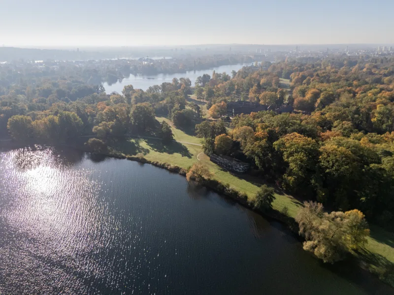 Aerial view of the ‘Neuer Garten’ park