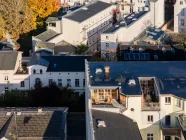 Aerial view with roof terrace