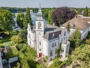 Aerial view of dreamlike villa