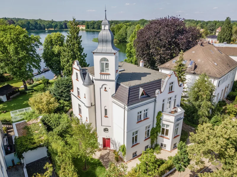 Aerial view of dreamlike villa