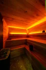 Sauna mit Ambientebeleuchtung