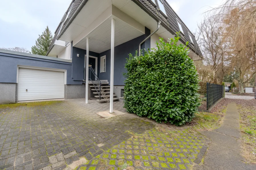 Driveway and garage