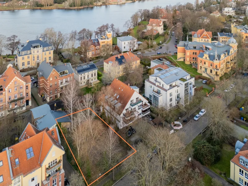 Aerial view in the direction of “Heiliger See”