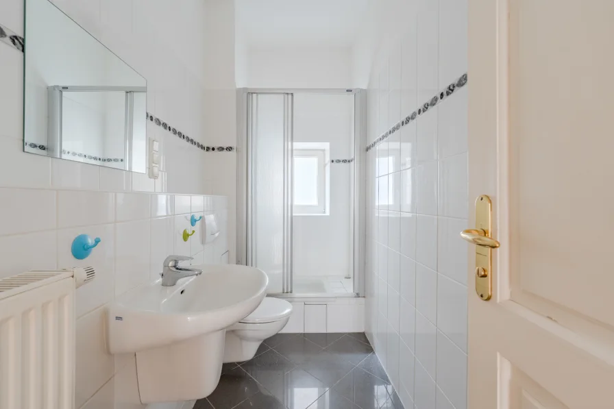 Guest toilet with shower