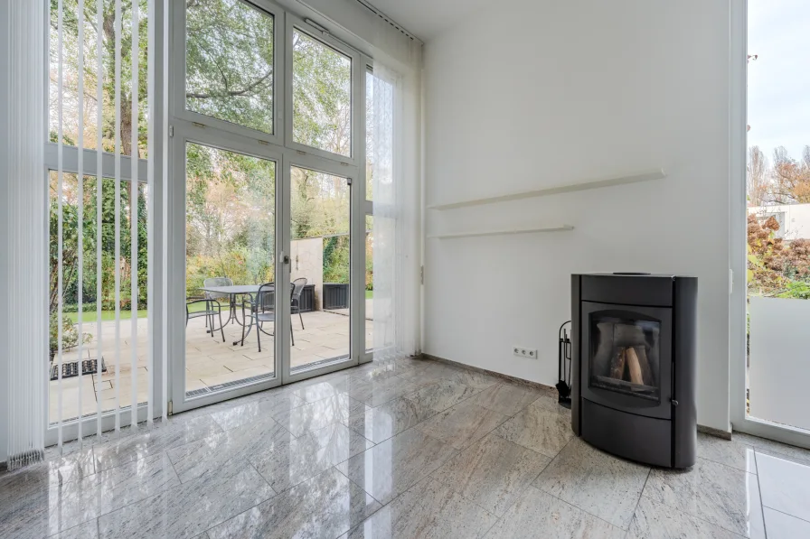 Fireplace in the living area