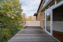 Large terrace with a view of the countryside