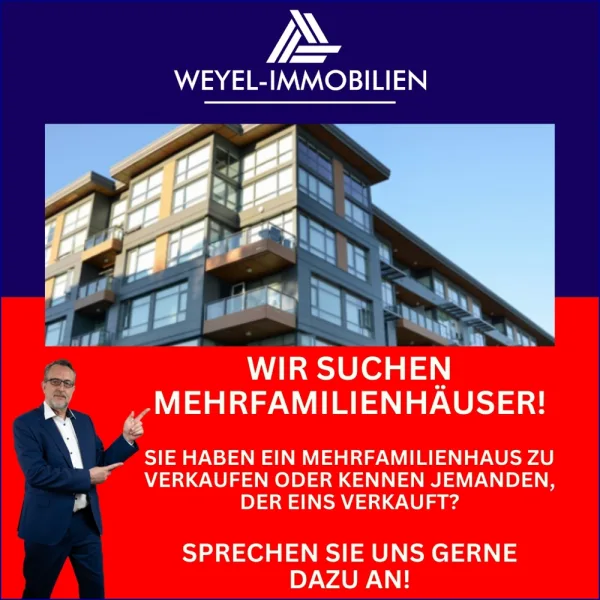 Weyel-Immobilien suche Mehrfamilienhäuser - Haus kaufen in NRW, Bochum, Essen, Gelsenkirchen - Wir suchen Mehrfamilienhäuser in ganz NRW - Bochum, Essen, Dortmund, Gelsenkirchen, Mühlheim, Herne