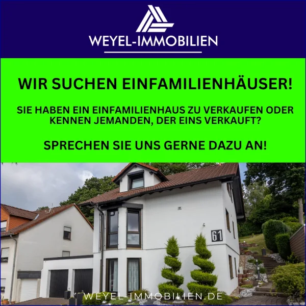 Weyel-Immobilien-Suchen Einfamilienhäuser - Haus kaufen in Bochum, Essen, Gelsenkirchen - Wir suchen Einfamilienhäuser in ganz NRW - Bochum, Essen, Dortmund, Gelsenkirchen, Mühlheim, Herne