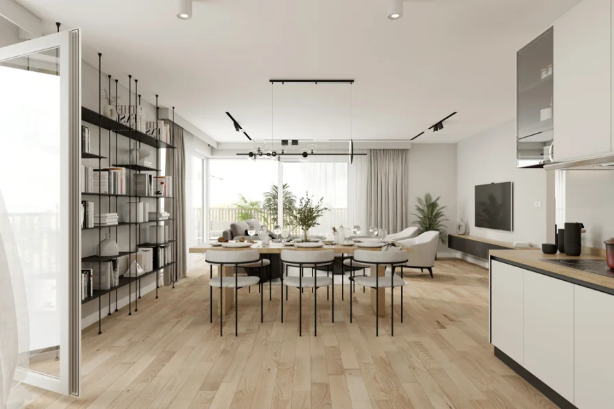 Kochen - Wohnung kaufen in Wuppertal - Moderne und helle Neubau-Wohnung * Wohnung 1 im EG * Ausstattungspaket Classic