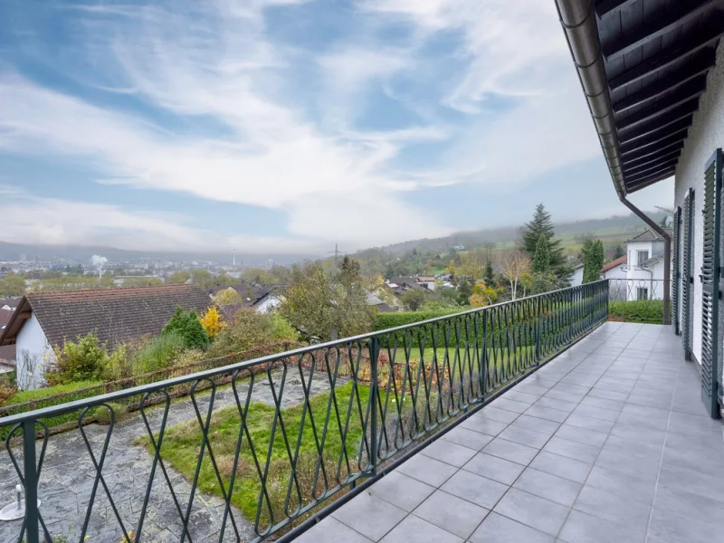 Ausblick auf Lörrach vom Balkon