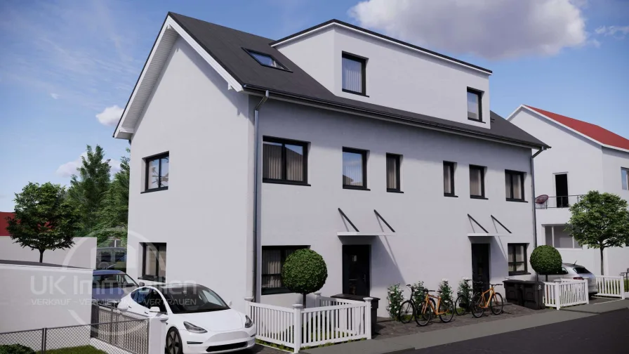 Eingangsseite - Haus kaufen in Heusenstamm - Viel Platz für die Familie! Neubau Doppelhaushälfte in Heusenstamm