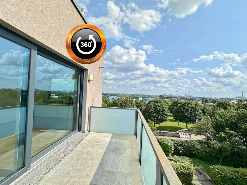 XL-Balkon - Wohnung mieten in Frankfurt-Riedberg - Direkte Parklage und Skylineblick am Riedberg