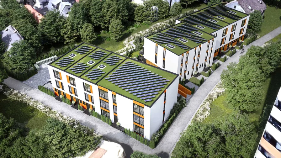 Gebäudeansicht - Haus kaufen in Frankfurt am Main - Viel Platz für die Familie! Energieeffizienter Neubau + förderfähig