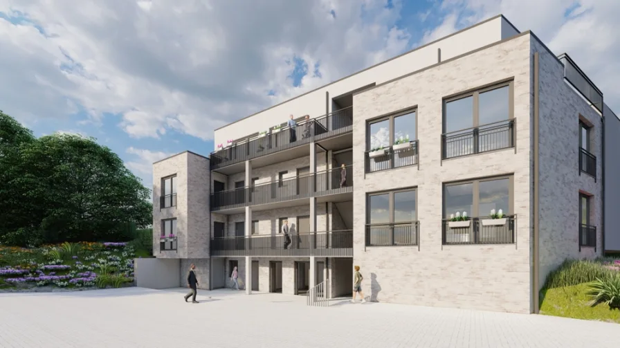  - Wohnung kaufen in Osnabrück / Lüstringen - Neubau-Penthouse-Wohnung nach KFW40+ Standard mit eigenem Fahrstuhl, Gartenanteil & weiteren Extras!