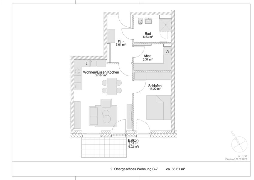 Grundriss - Wohnung C-7