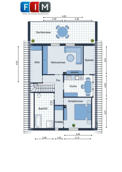 Grundriss Dachgeschoss