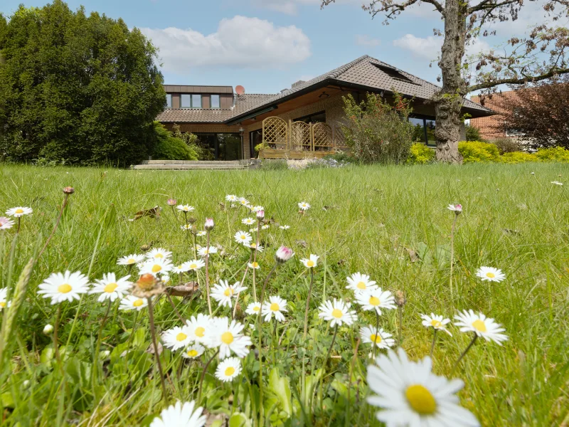 Garten mit Ansicht auf Südterrasse