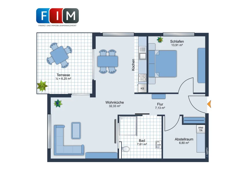 Grundriss EG Wohnung 1