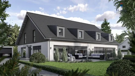 Visualisierung DHH - Haus kaufen in Grasbrunn / Neukeferloh - NEUBAU I DHH mit 808 m² Grundstück in TOP-Lage