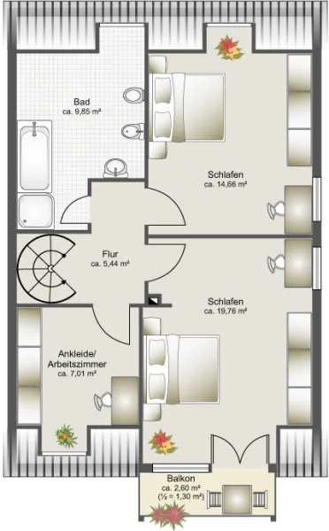 Grundriss Dachgeschoss