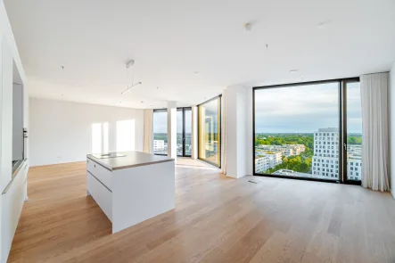 180-Grad-Panoramablick - Wohnung kaufen in München - Weiträumiges Studio-Apartment mit Panoramablick über den Hirschgarten