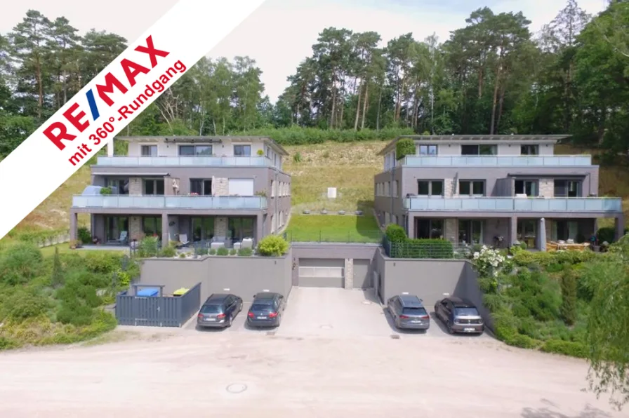 Vogelperspektive  - Wohnung mieten in Jesteburg - Mit Blick auf die Heidschnuckenwiese