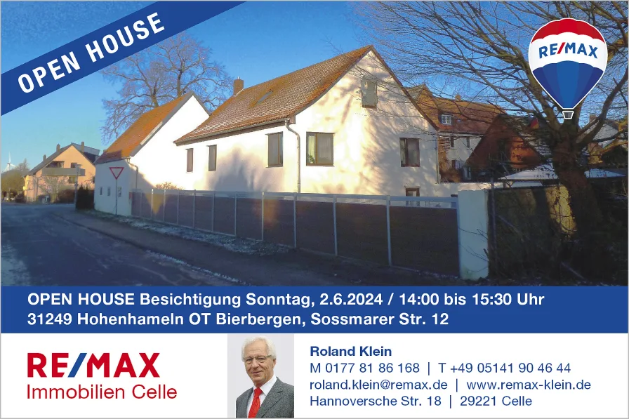 open house Flyer-4 - Haus kaufen in Hohenhameln / Bierbergen - Freistehendes Einfamilienhaus mit großem Nebengebäude in Bierbergen! (RK-6232)