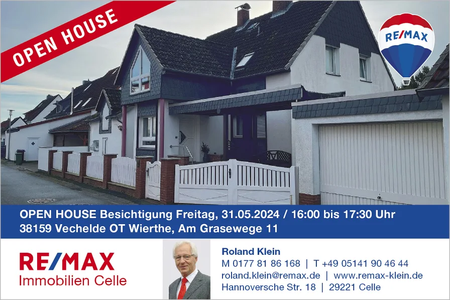 OPEN HOUSE - Haus kaufen in Vechelde - Einfamilienhaus mit Anbau/Einliegerwohnung + Keller + Garage! (RK-6272)