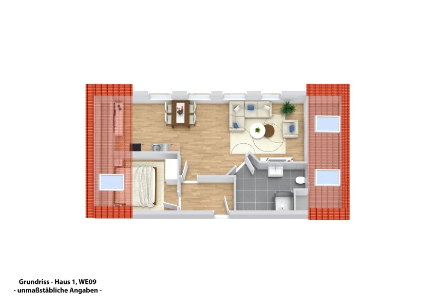 Grundriss Haus 1, WE09