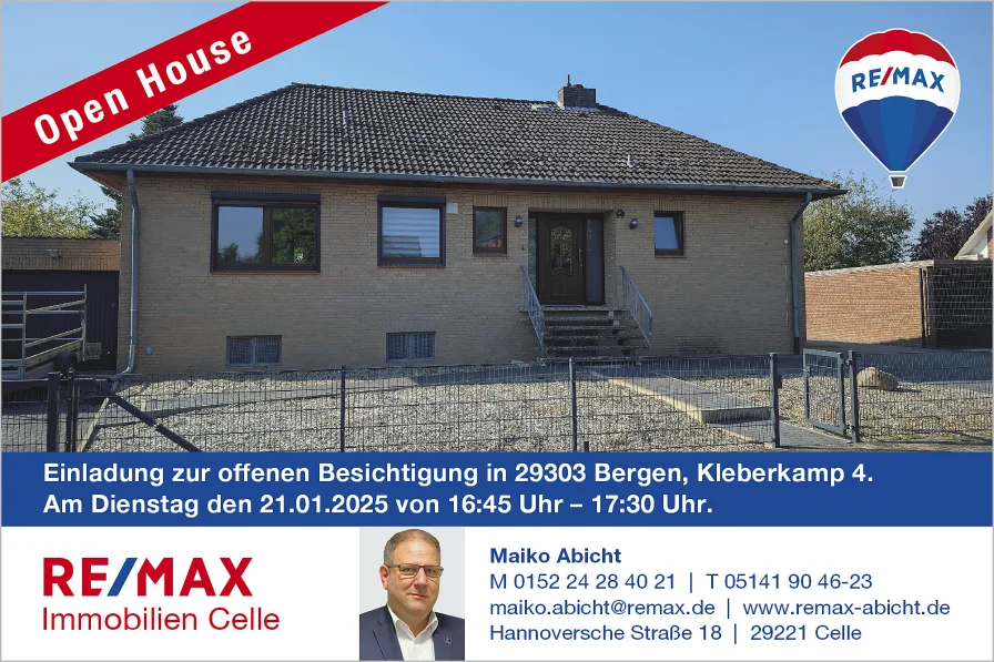 Open House - Haus kaufen in Bergen - Einfamilienhaus in Sülze mit großzügigem Grundstück und vielseitigen Nutzungsmöglichkeiten (MA-6358)