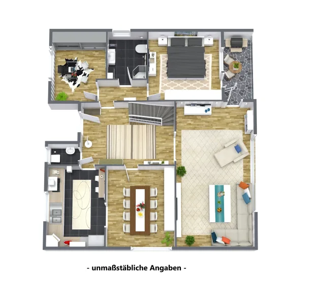 Altensothrieth 1 - Unterlüß - Erdgeschoss - 3D Floor Plan