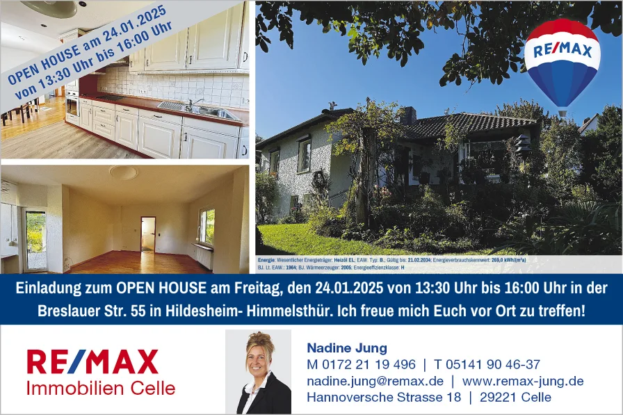 OPEN HOUSE_24.01.25_Himmelsthür, Breslauer Str. 55 - Haus kaufen in Hildesheim / Himmelsthür - Winkelbungalow mit romantischem Flair! (NJ-6384)