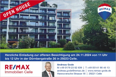 OPEN HOUSE - Wohnung kaufen in Celle - Schöne 3-Zimmer-Wohnung im Hehlentorgebiet! (AG-6321)