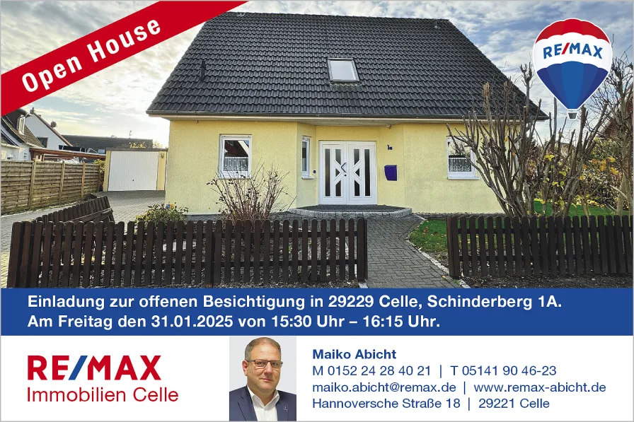 Open House 31.01.2025 - Haus kaufen in Celle / Garßen - Einfamilienhaus in Garßen sucht neuen Eigentümer! (MA-6395)