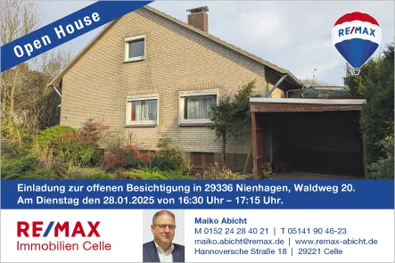 Open House 28.01.2025 - Haus kaufen in Nienhagen - Erwecken Sie dieses Einfamilienhaus zum neuen Leben (MA-6404)