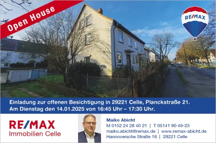 Open House  - Haus kaufen in Celle - Doppelhaushälfte mit kleinem Garten und vielseitigem Raumangebot (MA-6419)