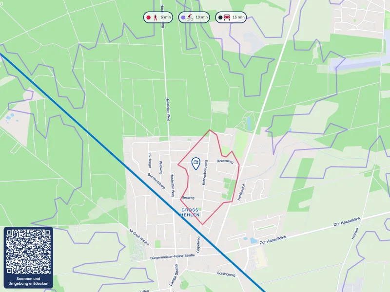 Lageplan-Wacholderweg 2A, Celle-Groß Hehlen-Kartenausschnitte