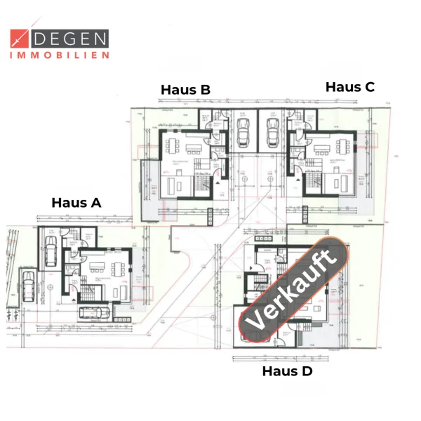 Entstehung von 4 Neubau-Einfamilienhäuser