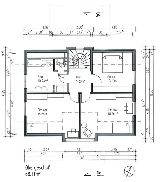 Grundriss Obergeschoss