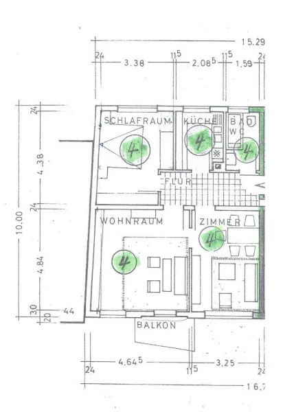 Grundriss Wohnung 4