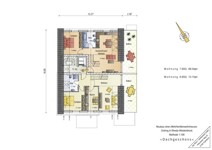 Grundriss DG (Wohnung 8 - unten))