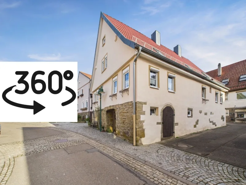 360-Grad-Rundgang verfügbar - Haus kaufen in Sachsenheim / Kleinsachsenheim - My home is my castle. Modernisiertes Raumwunder in Sachsenheim, Kreis LB. 7 1/2 Zimmer, kernsaniert