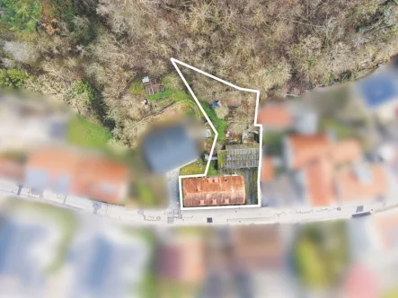 Vogelperspektive - Haus kaufen in Donaustauf - Einzigartige Gelegenheit mit vielfältigen Möglichkeiten!Einfamilienhaus mit ELW in traumhafter Lage!