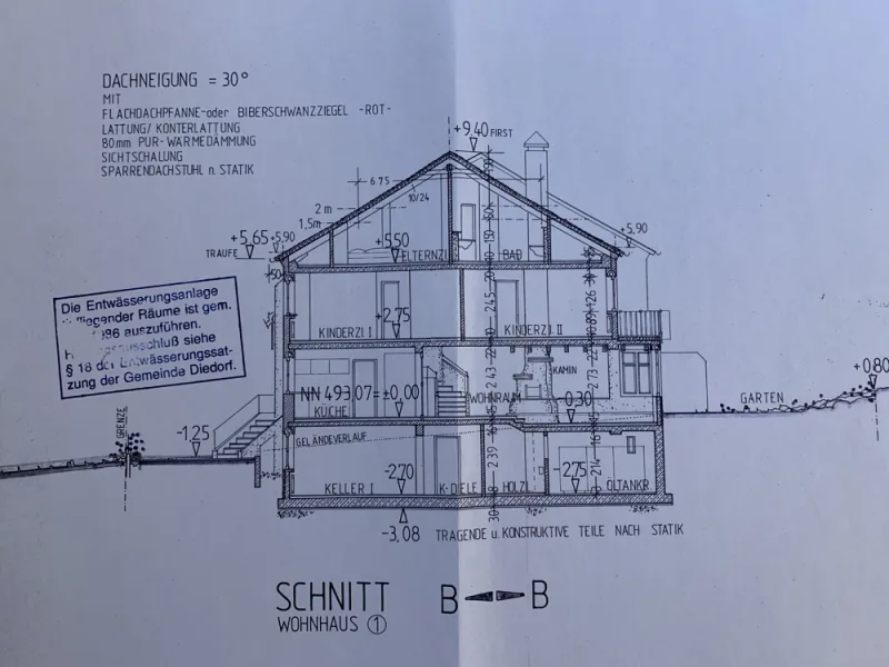 Schnitt Wohnhaus