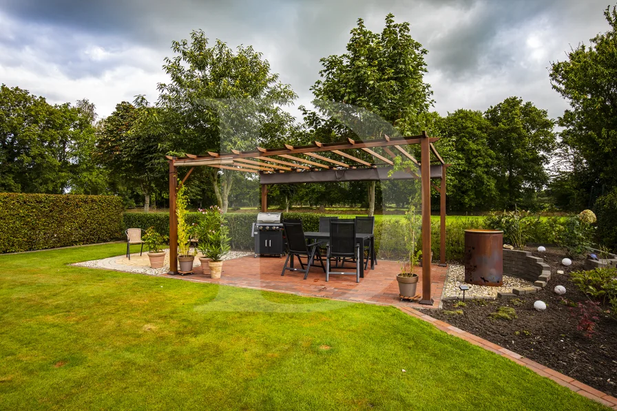 Terrassenfläche im Garten