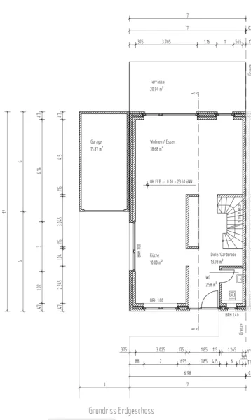 Grundriss EG Haus links