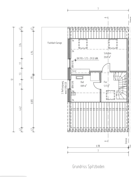 Grundriss DG Haus links