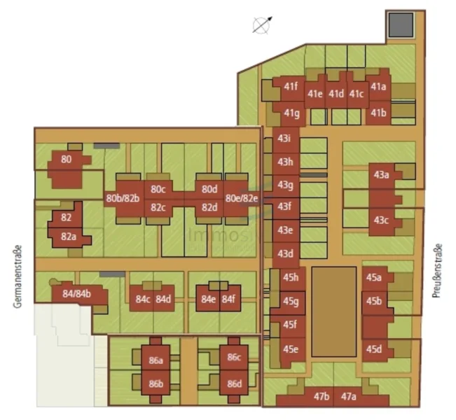 Preussensiedlung-Hausnummernplan