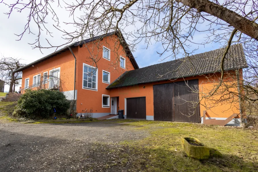 Hof mit Garage - Haus kaufen in Hirschau - 2-Familienhaus mit landwirtschaftlichen Gebäuden